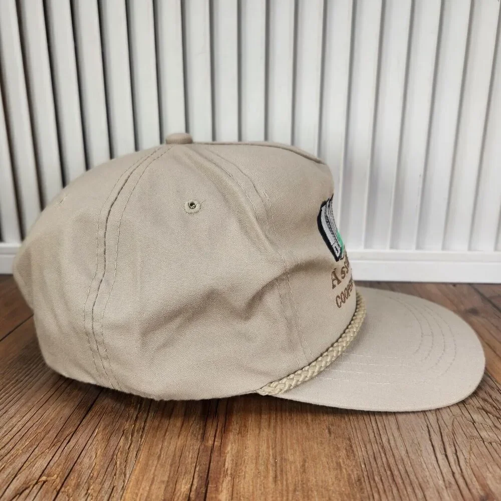 VTG Assumption Cooperative Grain Co. Snapback Hat Cap Tan Rope Farmer Grower